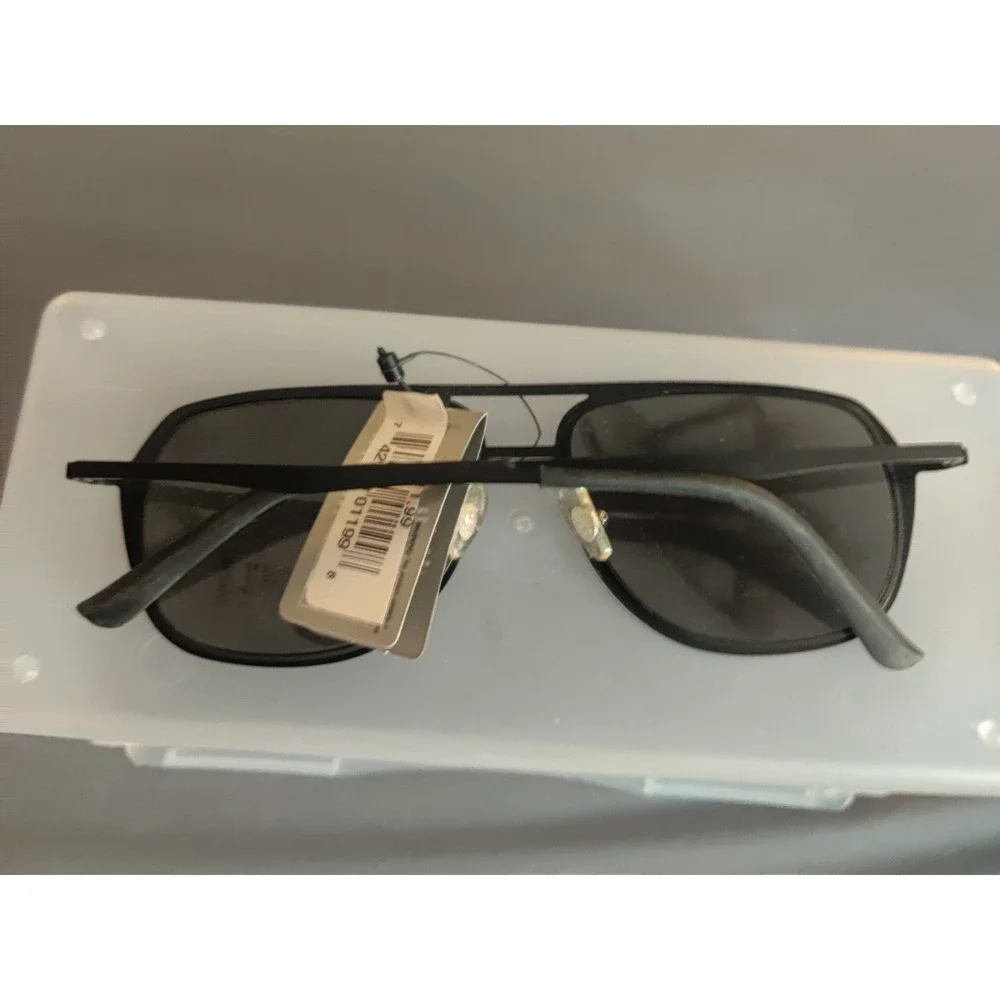 FASHION Eyewear Matte Black Aviator Sunglasses UV 400 Polycarbonate Lenses NEW